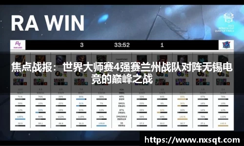 焦点战报：世界大师赛4强赛兰州战队对阵无锡电竞的巅峰之战